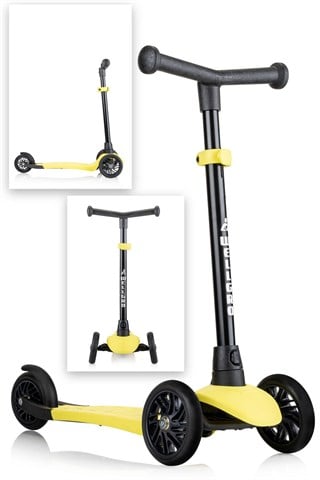 Wellgro Turbo 3 Tekerli Yükseklik Ayarlı Scooter, Sarı