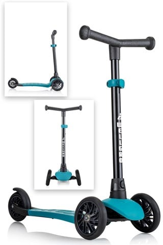 Wellgro Turbo Scooter, 3 Tekerli Yükseklik Ayarlı Çocuk Scooter- Yeşil