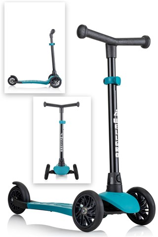 Wellgro Turbo Scooter, 3 Tekerli Yükseklik Ayarlı Çocuk Scooter- Yeşil