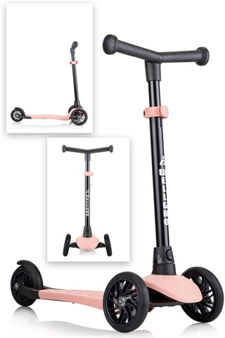 Wellgro Turbo Scooter, 3 Tekerli Yükseklik Ayarlı Çocuk Scooter - Pembe