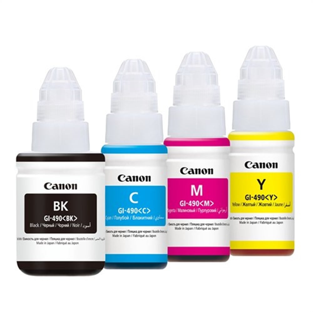Canon GI-490PGBK , GL490C , GL490M  , GL490Y , Orıjınal Mürekkep Seti 