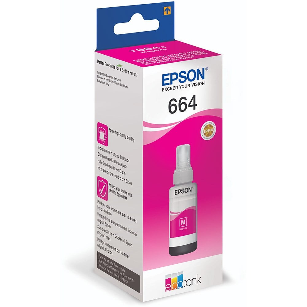 Epson T6643 Orıjınal Kırmızı Mürekkep