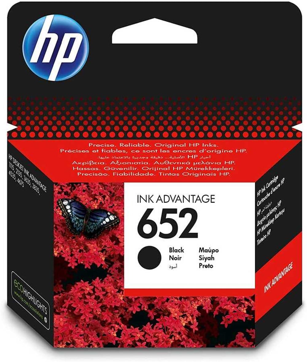 Hp 652 Orıjınal Siyah Kartuş F6V25AE 