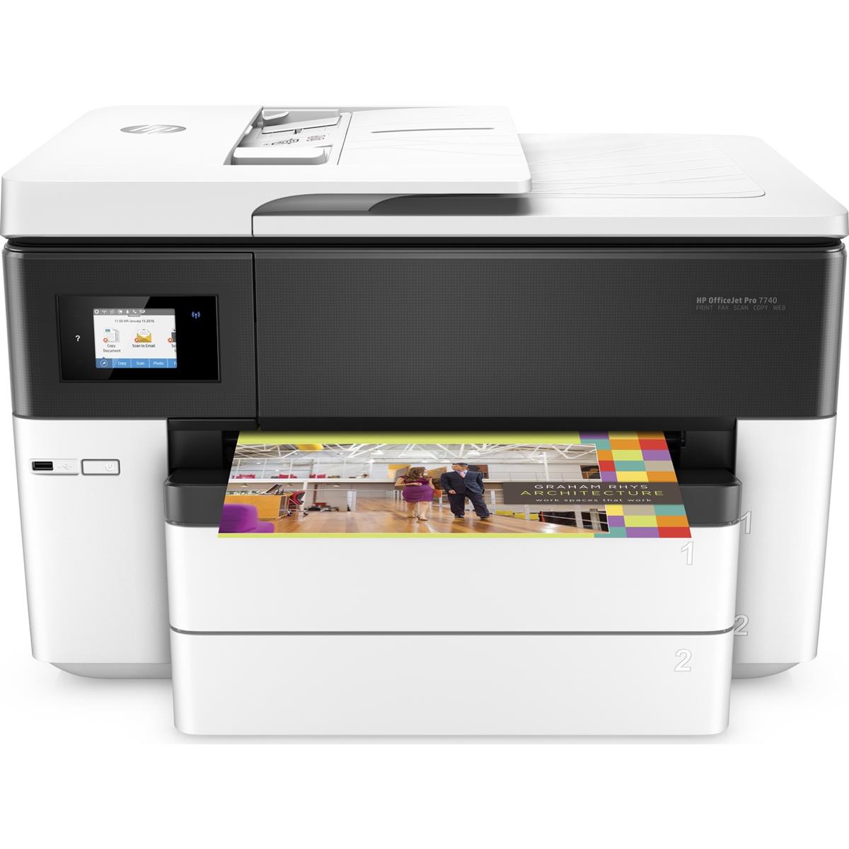 HP OfficeJet Pro 7740 Wifi Mürekkep Püskürtmeli Çok Fonksiyonlu A3 Yazıcı