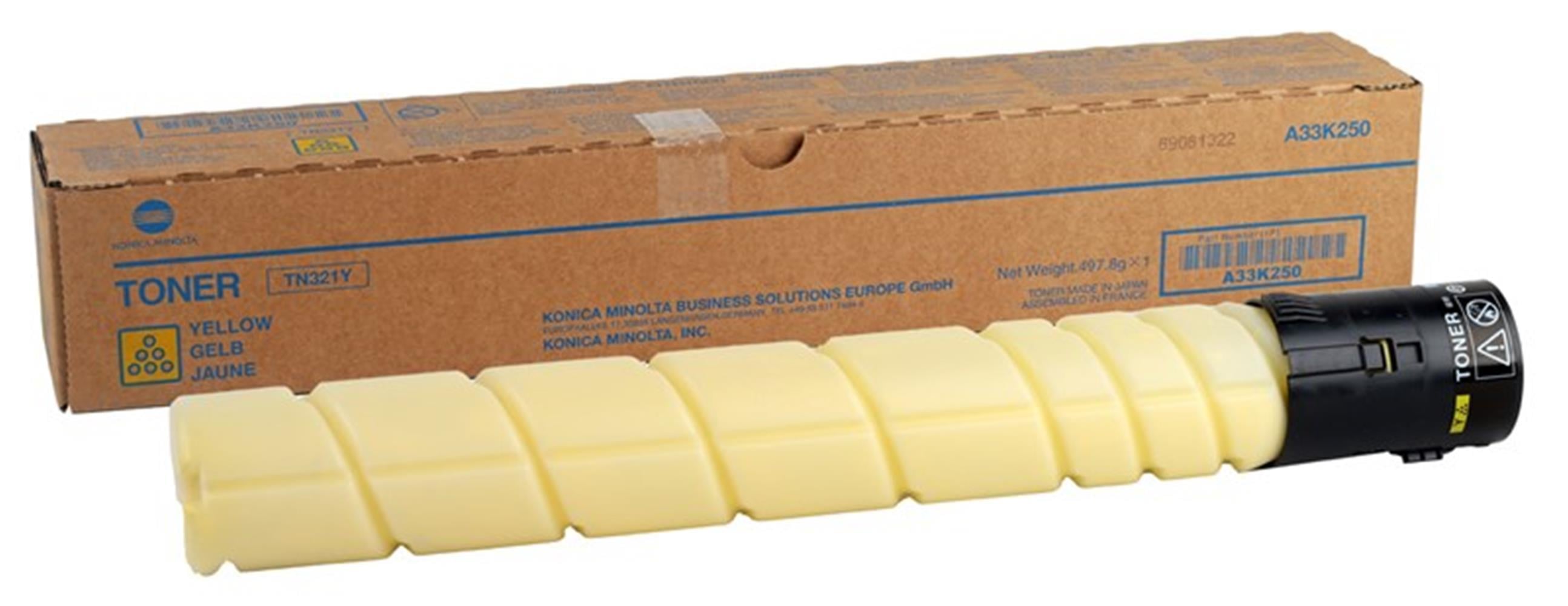 Konica Minolta TN-321 Yellow Sarı Orıjinal Fotokopi Toneri Bizhup C224 / 284 / 364 25K