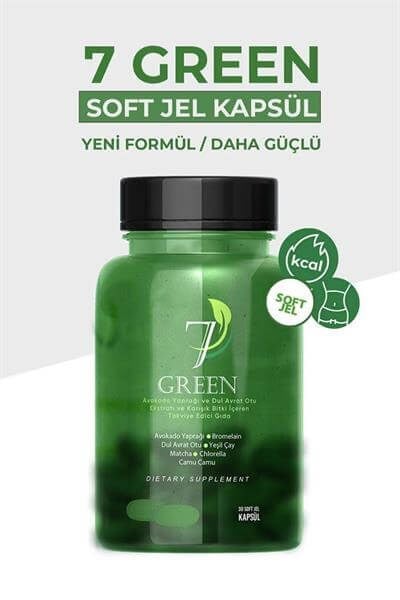 7 Green Avokado Dul Avrat Yeşil Çay Matcha 30 Softgel