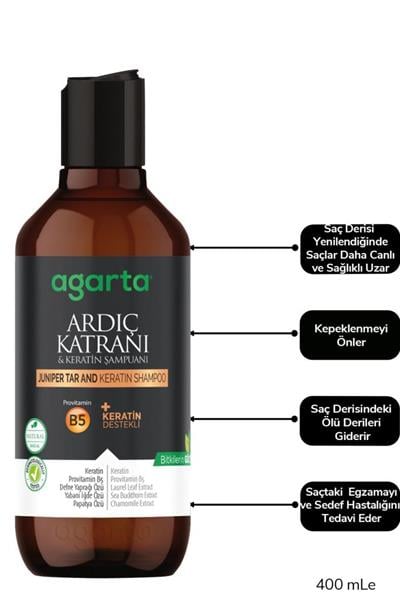 Agarta Ardıç Katranı Ve Keratin Şampuanı 400 Ml