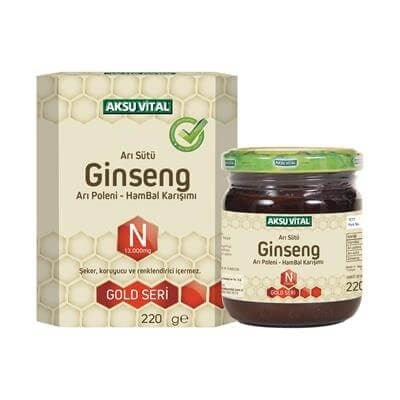 Aksu Vital Bal Polen Arı Sütü Ginseng Normal Doz 220 gr