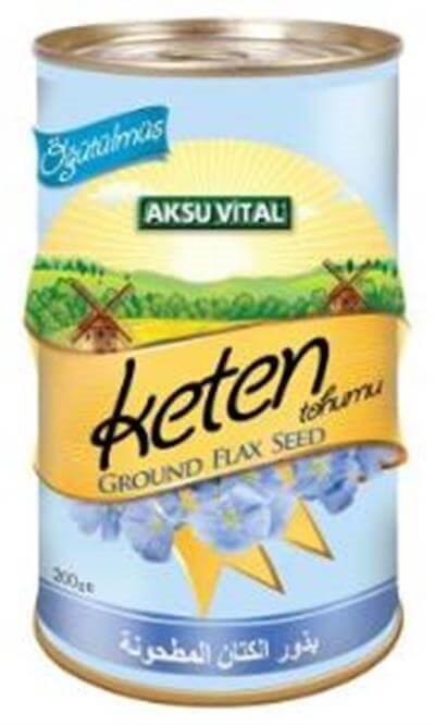 Aksu Vital Öğütülmüş Keten Tohumu 200 Gr Katkısız Yüzde 100 Doğal