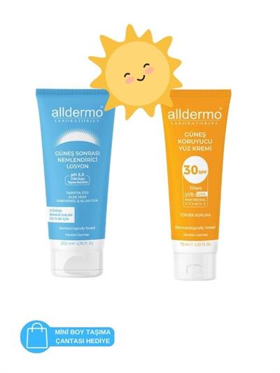 Alldermo Güneş Koruyucu Pratik Set Çanta Hediyeli