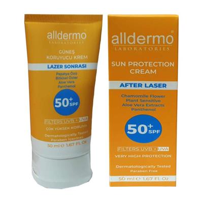 Alldermo SPF 50+ Lazer Epilasyon Sonrasi Krem 50 ml Tüp (SKT 07/2023)