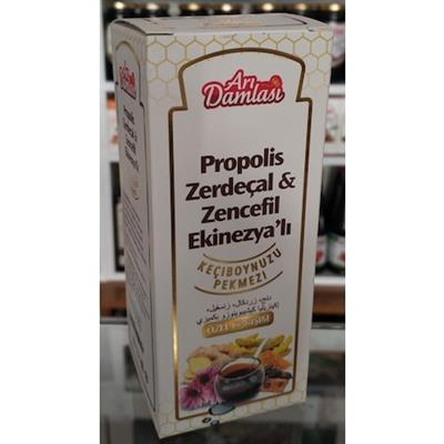 Arı Damlası Propolis Zerdeçal Zencefil Ekinezya lı Keçiboynuzu Pekmezi Özel Karışım 250 gr