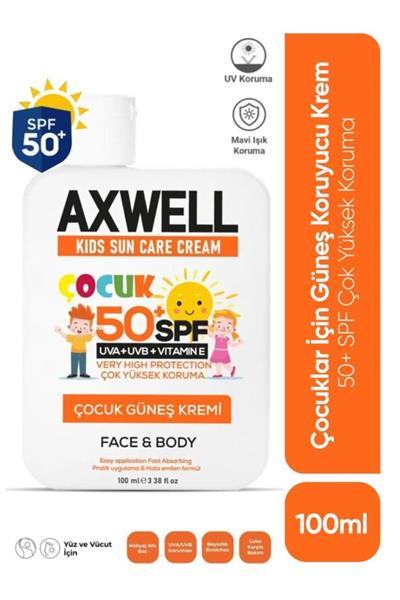 AXWELL Kids Sun Cream Çocuk Güneş Kremi Spf 50 100ml