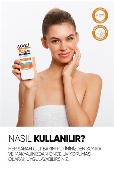 AXWELL Spf 50+ Leke Karşıtı Güneş Kremi 50 ml Tüp