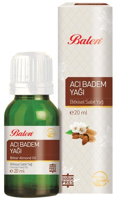 Balen Acı badem Acıbadem Yağı 20 ml Soğuk Pres