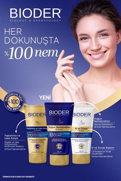 Bioder Yoğun Nemlendirici El Kremi 50 Ml Vitamin B5 Hyalüronik Asitli