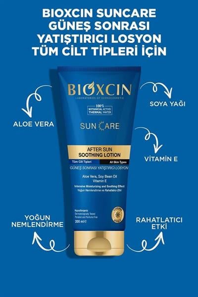 Bioxcin After Sun Güneş Sonrası Yatıştırıcı Losyon Aloe Vera Vitamin E 200 Ml