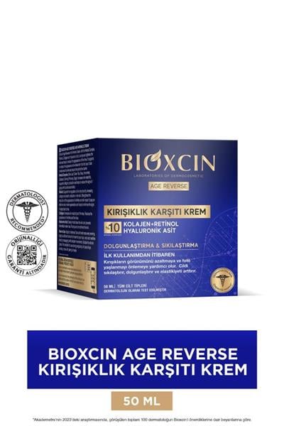 Bioxcın Age Reverse Kırışıklık Karşıtı Krem 50 ML - Retinol, Kolajen Dolgunluk, Sıkılık