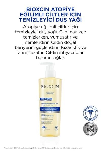 Bıoxcın Atopicare Atopiye Eğilimli Ciltler İçin Temizleyici Duş Yağı 500 Ml