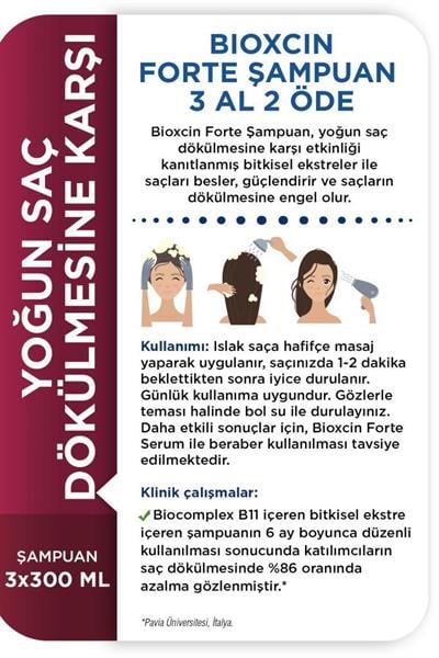 Bioxcin Forte Şampuan 3 Al 2 Öde