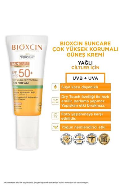 Bioxcin Sun Care Çok Yüksek Korumalı Yağlı Ciltler Için Güneş Kremi Spf 50+ 50 ml