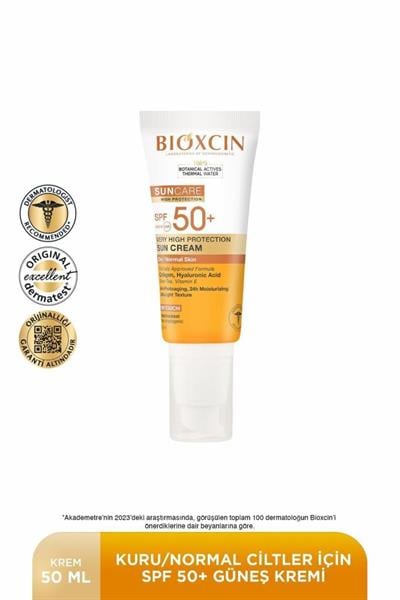 Bıoxcın Sun Care Spf 50 Çok Yüksek Korumalı Güneş Kremi Kuru Ve Normal Cilt 50 ML