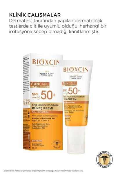 Bıoxcın Sun Care Spf 50 Çok Yüksek Korumalı Güneş Kremi Kuru Ve Normal Cilt 50 ML