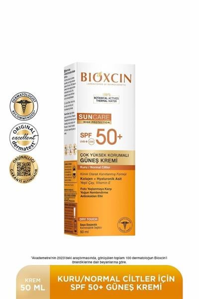 Bıoxcın Sun Care Spf 50 Çok Yüksek Korumalı Güneş Kremi Kuru Ve Normal Cilt 50 ML