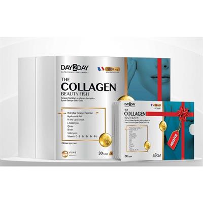 Day2Day The Collagen Beauty Fish 30 Saşe 30x7 gr (Elastin Tablet Hediyeli)