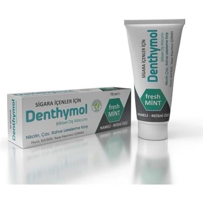 Denthymol Fresh Mint Sigara İçenler İçin Bitkisel Diş Macunu 75 ml