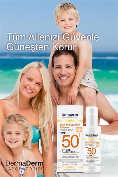 Dermaderm Face ve Body 3 in 1 DarkSpot Leke Karşıtı Kremi SPF 50+ 100 GR