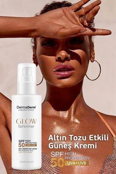 Dermaderm Glow ve Shimmer Simli Güneş Kremi Spf 50 100 GR