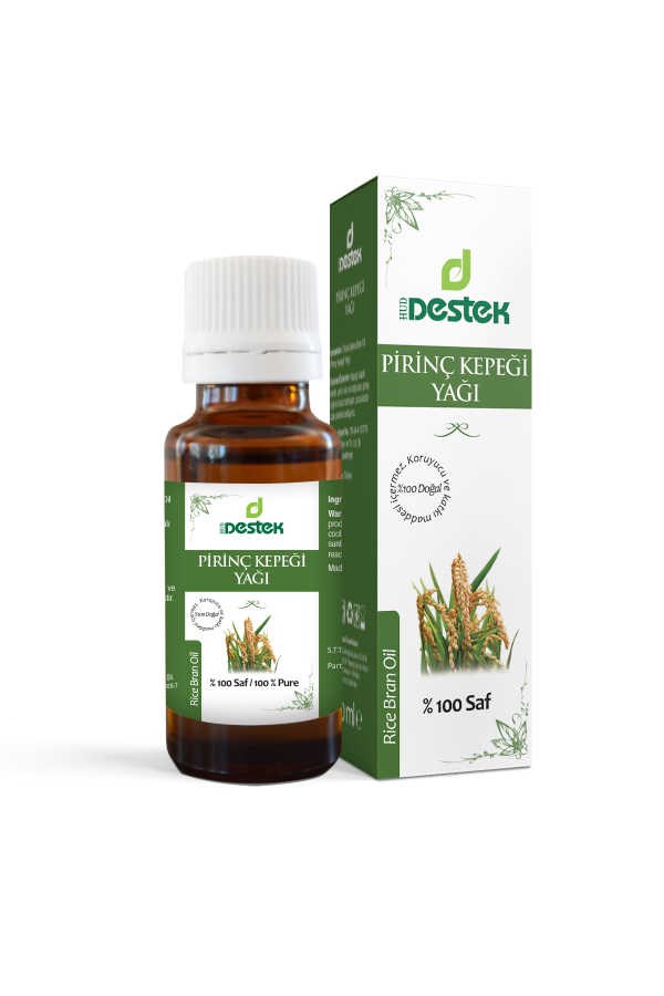 Destek Pirinç Kepeği Yağı 20 ml Soğuk Pres