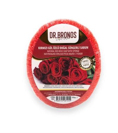 Dr. Bronos Kırmızı Gül Özlü Doğal Süngerli Sabun 135 Gr
