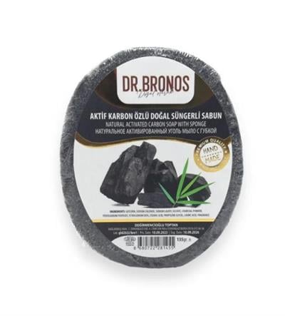 Dr. Bronos Aktif Karbon Özlü Doğal Süngerli Sabun 135 Gr