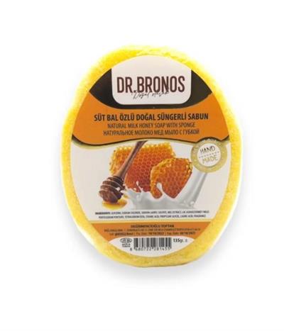 Dr. Bronos Süt Bal Özlü Doğal Süngerli Sabun 135 Gr