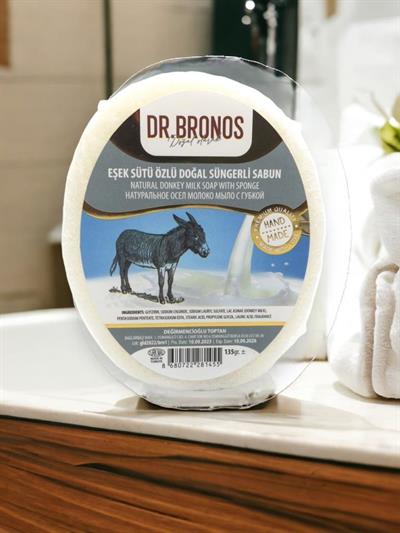Dr. Bronos Eşek Sütü Özlü Doğal Süngerli Sabun 135 Gr