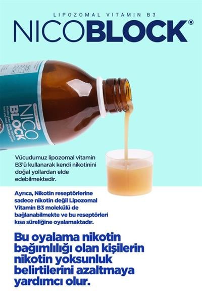 Dr. Erdem Nicoblock Lipozomal Vitamin B3  Gıda Takviyesi 300ml