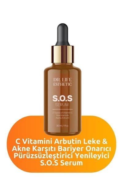 Dr. Life Esthetic C Vitamini Arbutin Leke & Akne Karşıtı Bariyer Onarıcı Yenileyici Serum S.O.S 30 Ml