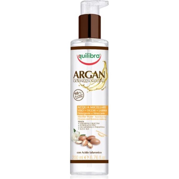 Equilibra Argan Micellar Water Yüz Göz Dudak Makyaj Temizleyici 200 Ml