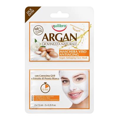 Equilibra Argan Yaşlanma Karşıtı Yüz Maskesi 2 x 7,5 ml