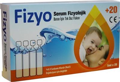 Fizyo Serum Fizyolojik Burun İçin Tek Doz Flakon 5 Ml x 20