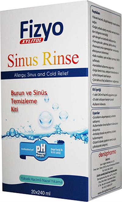 Fizyo Sinus Rinse Yetişkin Burun ve Sinüs Temizleme Kiti 20x240 Ml