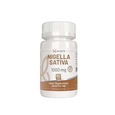 Haver Nigella Sativa Çörek Otu Yağı Kapsül Takviye Edici Gıda 1000 mg 60 Kapsül