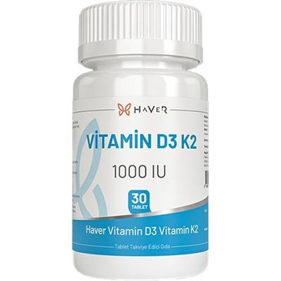 Haver Vitamin D3K2 1000 IU 30 Tablet