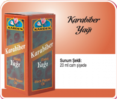 Karden Karabiber Yağı 20 ml
