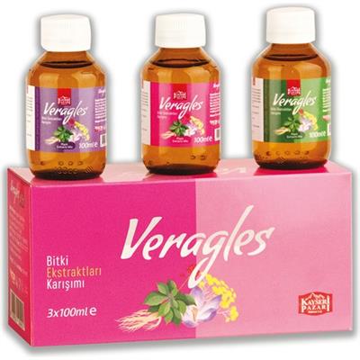Kayseri Pazarı Veragles Bitki Ekstraktları Karışımı 3x100 ml