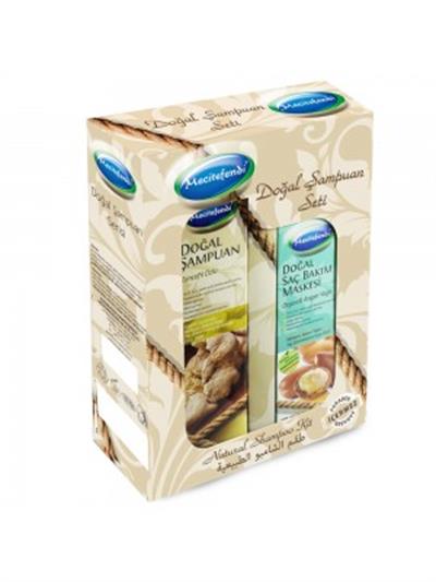 Mecitefendi Zencefil Şampuanı 250 Ml ve Organik Argan Yağlı Saç Bakım Maskesi 150 Ml 2li Set