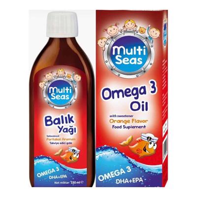 Multi Seas Omega 3 Portakal Aromalı Balık Yağı Şurubu 150 Ml