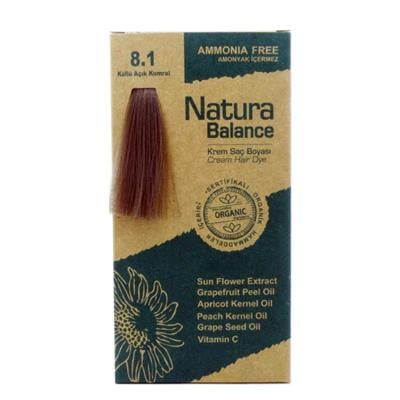 Natura Balance Krem Saç Boyası 8.1 Küllü Açık Kumral Organik